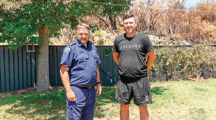 Corinella CFA Captain, David Cox alongside Gurdies local Glenn Skrobalak.Photo: Contributed