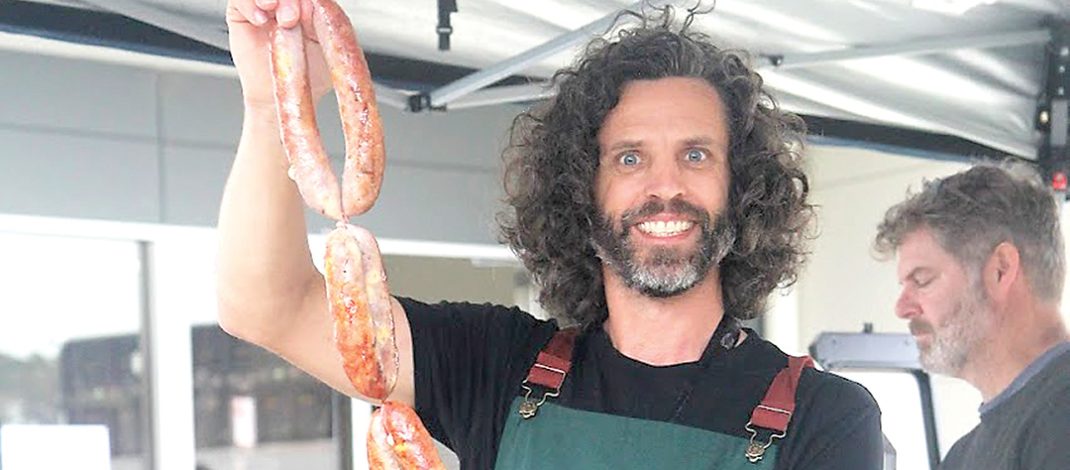 Founder and owner of Cleaver Salumi Cabinets, Dave Cann, held a kransky-making session at Farm World, sharing his food knowledge with attendees.