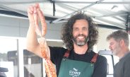 Founder and owner of Cleaver Salumi Cabinets, Dave Cann, held a kransky-making session at Farm World, sharing his food knowledge with attendees.