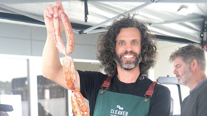 Founder and owner of Cleaver Salumi Cabinets, Dave Cann, held a kransky-making session at Farm World, sharing his food knowledge with attendees.