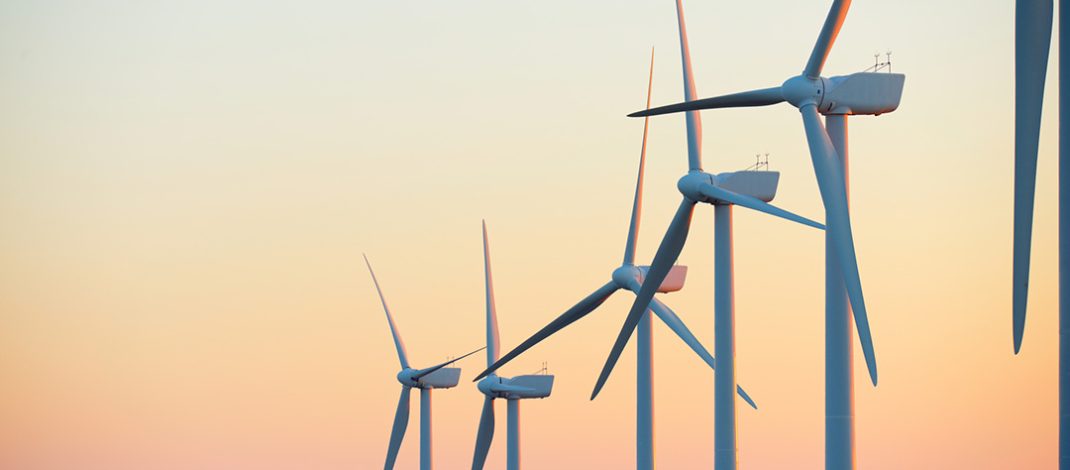 wind turbines stock image