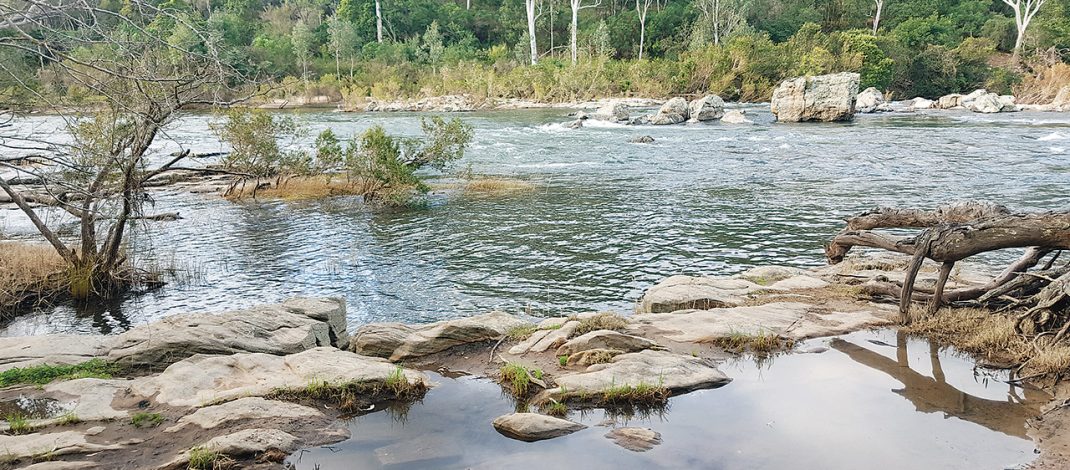 The Mitchell River at the pumping station where East Gippsland’s water is taken from the river. Photo: Contributed