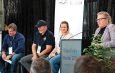 Farmer and lawyer Claire Booth ran a panel on succession, with Ken White, Clint and Tania Staley.