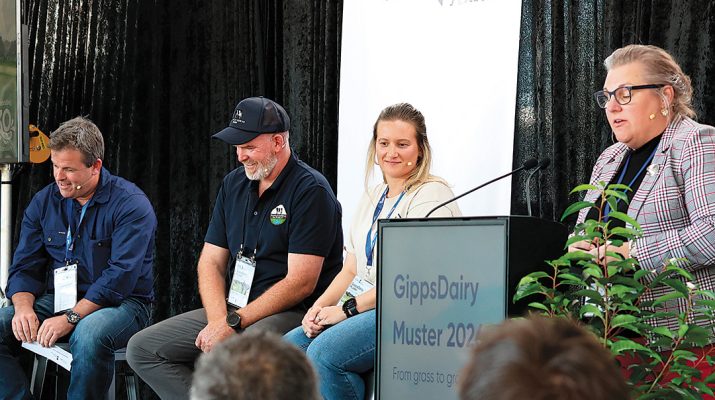 Farmer and lawyer Claire Booth ran a panel on succession, with Ken White, Clint and Tania Staley.