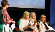 Telstra’s Regional General Manager for Eastern Victoria, Jenny Gray, Australian TV personality Catriona Rowntree, The Flying Vet Dr Ameliah Scott and Telstra’s Regional Australian Executive Loretta Willaton. Photos: Katrina Brandon