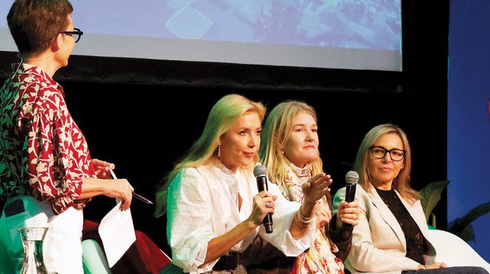 Telstra’s Regional General Manager for Eastern Victoria, Jenny Gray, Australian TV personality Catriona Rowntree, The Flying Vet Dr Ameliah Scott and Telstra’s Regional Australian Executive Loretta Willaton. Photos: Katrina Brandon