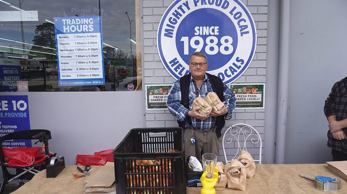 Helping hand: John Mauger generously gives out free produce on the first Friday of every month. Photo: Peace Ijiyera
