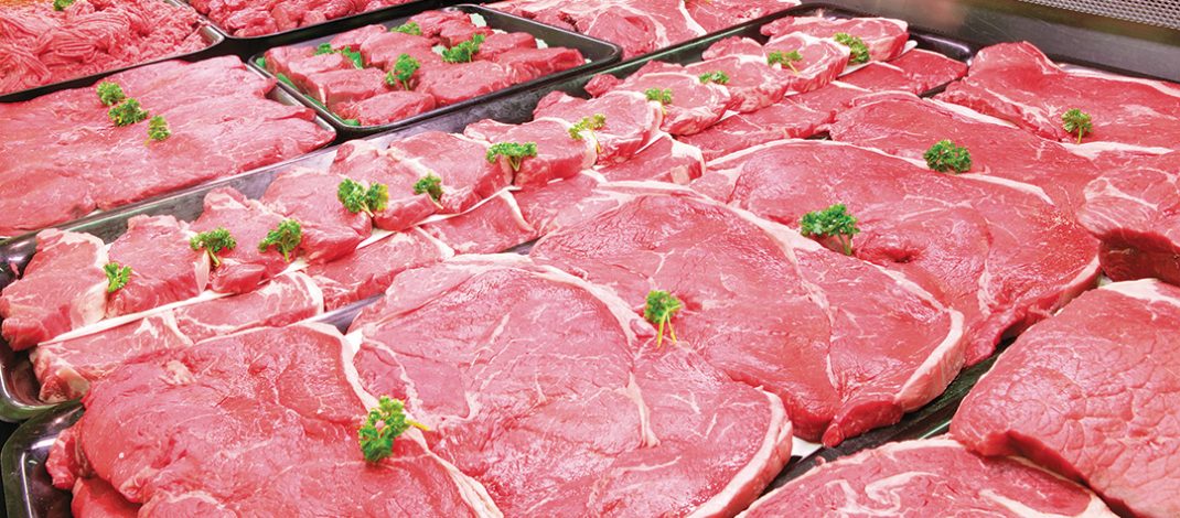 Red Meat in trays