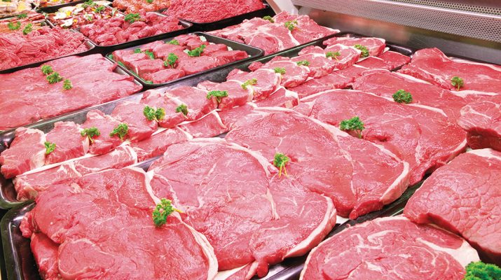Red Meat in trays