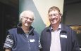 Mirboo North farmer Don Hill and Hazel Park dairy farmer Kelvin Jackson shared their knowledge at Agriculture Victoria’s A Feed and A Yarn event. Photo: Katrina Brandon