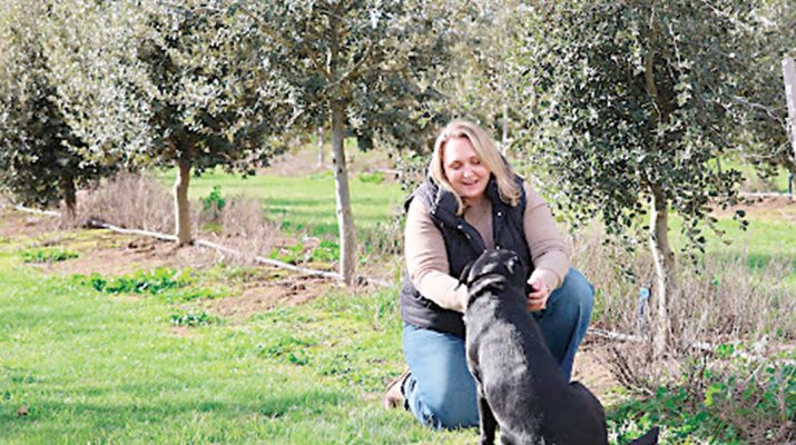Laura Considine and Luna, the truffle pup. Photo: Katrina Brandon