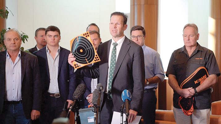 Leader of the Nationals Matt Canavan urges Prime Minister Anthony Albanese to reverse the new gun buyback scheme as farmers, hunters and gun-based athletetic leaders across Australia sign no to the scheme. Photo: Contributed